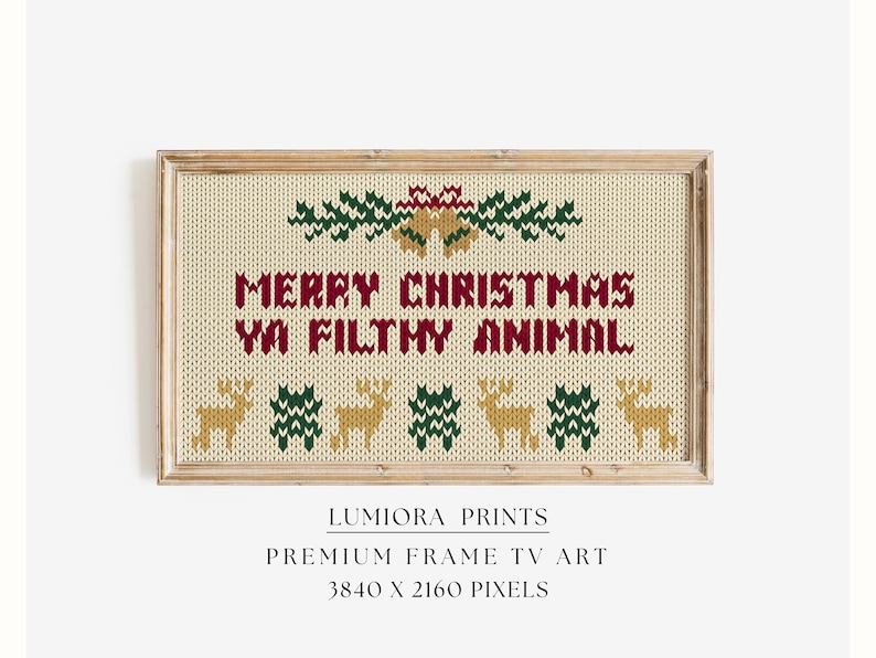 Christmas Quote Wall Art for Samsung Frame TV