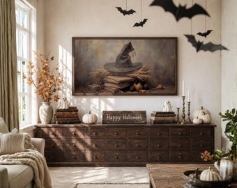 200+ Halloween Frame TV Art Bundle, Vintage Moody Ghost Painting, Spooky Samsung TV Background, image 7