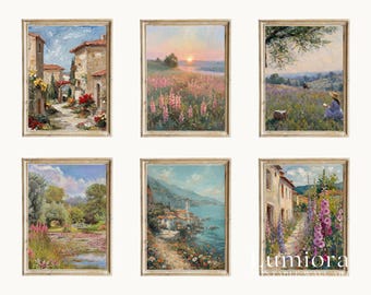 80+ Vintage Spring Gallery Wall Art Set, French Country Decor, Cottagecore Spring Bundle Set, Farmhouse Floral Landscape, Digital Wall Art, image 5