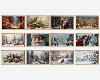 100+ Christmas Frame TV Art Bundle – Samsung Frame TV Art Collection, Winter Holiday Painting, Rustic Santa & Cozy Christmas Digital Art Set, image 4