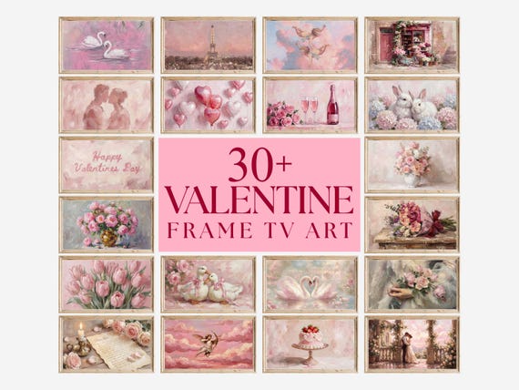 Valentines Day Frame Tv Art Set