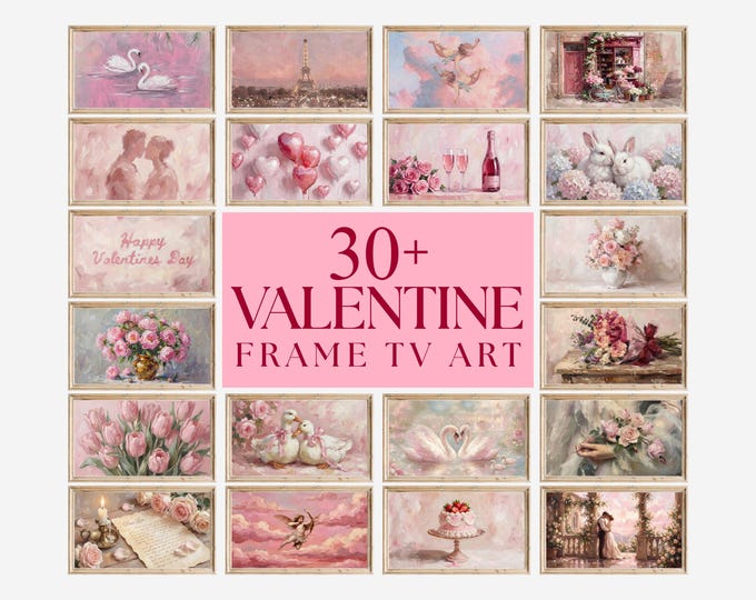 Valentines Day Frame Tv Art Set | 30+ Romantic Pink Samsung…