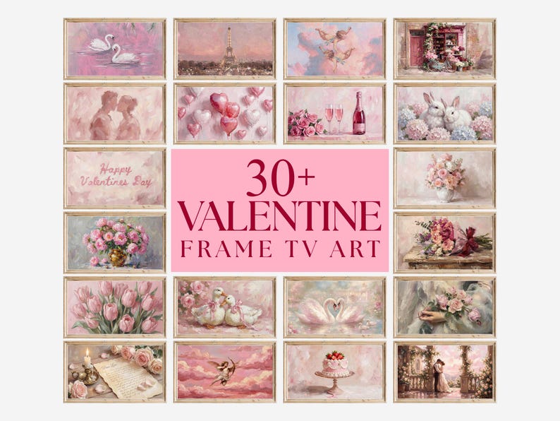 Valentines Day Frame Tv Art Set