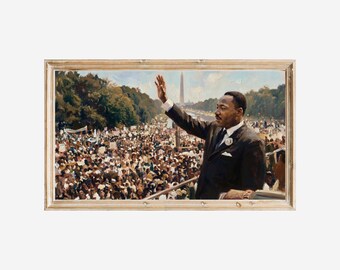 Martin Luther King Jr. Day Samsung Frame TV Art Bundle, Historical Portrait Oil Painting, Inspirational Leader Wall Art, 4K, image 3