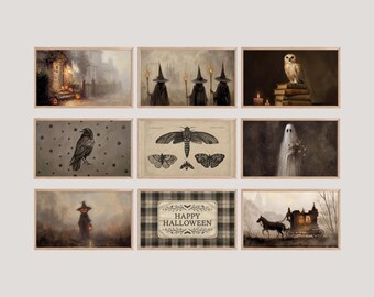 200+ Halloween Frame TV Art Bundle, Vintage Moody Ghost Painting, Spooky Samsung TV Background, image 5