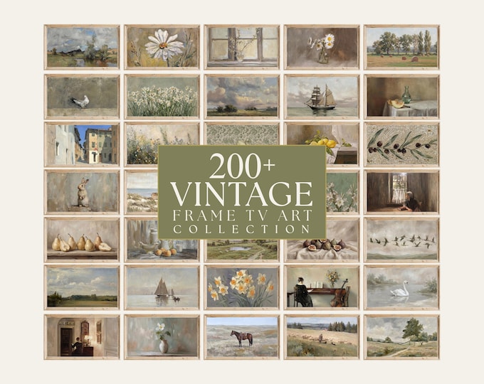 200+ Vintage Frame TV Art Bundle | Antique Frame Tv Art…