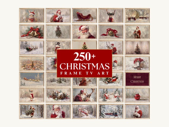 250+ Christmas Frame TV Art