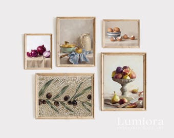 70+ Vintage Kitchen Wall Art, Still Life Print Set, Farmhouse Kitchen Decor, Fruit Painting, French Country Art, Dining Room Gallery Wall, image 4