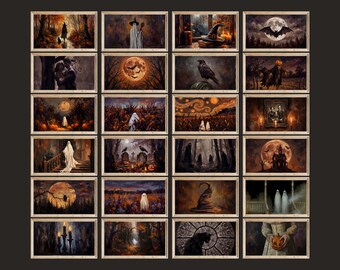 100+ Halloween Frame TV Art Set | Spooky Tv Art Collection | Moody Dark Digital TV Art | Witchy & Ghost Frame TV | Spooky Autumn Decor, image 3
