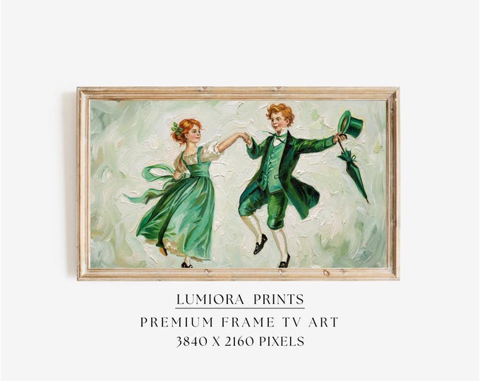 St. Patrick’s Day Samsung Frame TV Art, Irish Dancers TV…