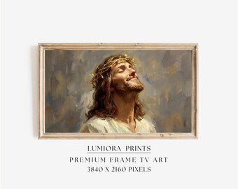 Jesus Christ Samsung Frame TV Art, Christian Religious Screen Decor, Spiritual Faith Background, Easter & Nativity TV Art, 4K, image 1
