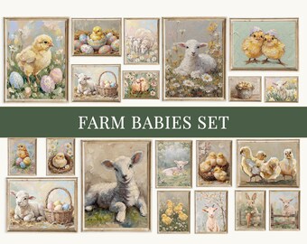 90+ Spring Wall Art Bundle, Vintage Bunny Rabbit Art, Easter Prints Set, Aesthetic Spring Wall Art, Neutral Bunny Prints, Easter Bundle, image 5