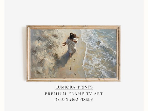 Footprints in the Sand Samsung Frame TV Art