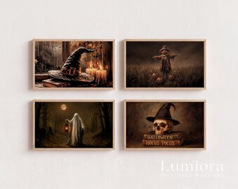 250+ Autumn & Halloween Frame TV Art, Vintage Fall Samsung TV Art Bundle, Spooky TV Background, Moody Dark Academia, image 12