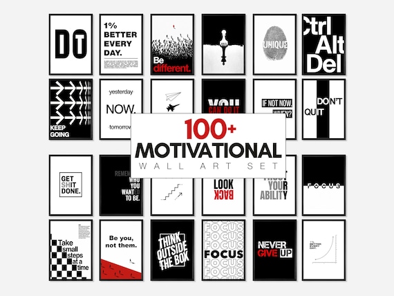 100+ Motivational Wall Art Set