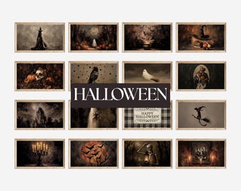 250+ Autumn & Halloween Frame TV Art, Vintage Fall Samsung TV Art Bundle, Spooky TV Background, Moody Dark Academia, image 8