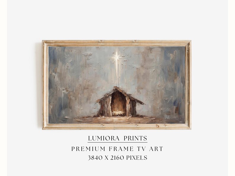 Minimalist Nativity Samsung Frame TV Art