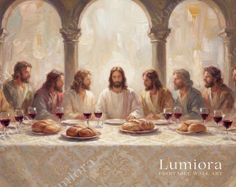 The Last Supper Samsung Frame TV Art, Jesus Christ & Apostles Screen Decor, Christian Religious Oil Painting, Spiritual TV Art, 4K, image 7