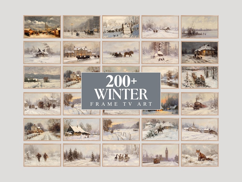 200+ Winter Frame TV Art Bundle