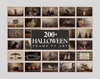 200+ Halloween Frame TV Art Bundle, Vintage Moody Ghost Painting, Spooky Samsung TV Background, image 1