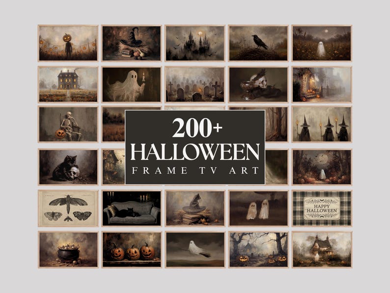 200+ Halloween Frame TV Art Bundle