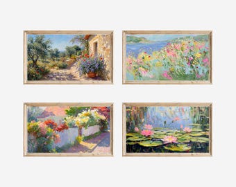 200+ Spring Frame TV Art Mega Bundle, Vintage Oil Painting Samsung Frame TV Art, Floral Landscape Art, Digital Download for TV, Screen Art, image 8