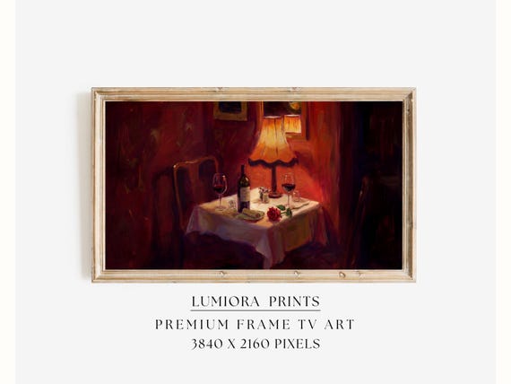Romantic Candlelight Dinner Samsung Frame TV Art