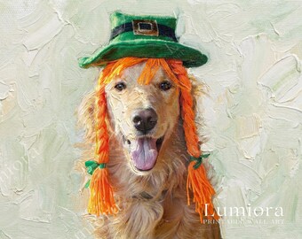 St. Patrick’s Day Samsung Frame TV Art, Funny Dog TV Decor, Green Aesthetic Screen Art, Irish Holiday Pet Portrait, March 17th TV Art, 4K, image 7