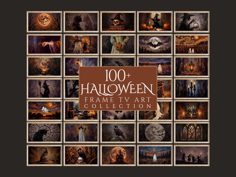 100+ Halloween Frame TV Art Set