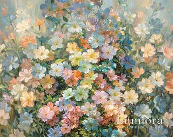 Spring Wildflower Bouquet Samsung Frame TV Art, Floral Meadow Oil Painting, 4K Digital Download, Cottagecore Botanical Screen Art, image 7