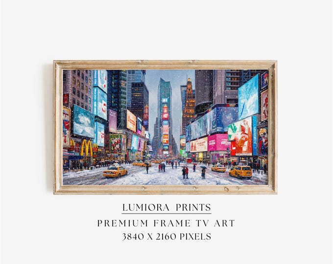 Samsung Frame TV Art Christmas – New York Times Square…
