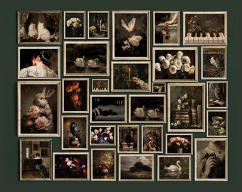 300+ Dark Academia Wall Art Set, Moody Gallery Wall, Vintage Dark Prints, Mega Bundle Prints, image 4