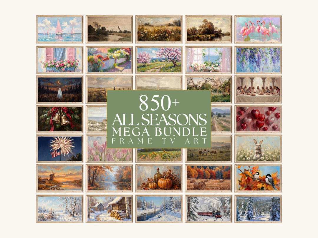 850+ All Season Frame TV Art Mega Bundle, Samsung Frame TV Art, Whole Year Holiday Screen 