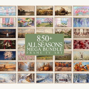 850点以上のオールシーズンフレームテレビアートメガバンドル、サムスンフレームテレビアート、年間ホリデースクリーンアート、ヴィンテージ油絵、デジタルアートギャラリーセット