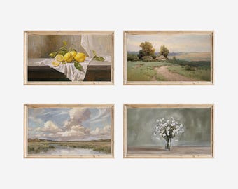 200+ Vintage Frame TV Art Bundle | Antique Frame Tv Art Collection, Landscape Frame TV, Farmhouse Samsung Frame TV Art, Neutral Wildflower, image 13