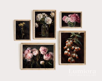 50+ Moody Floral Prints, Dark Botanical Art, Floral Gallery Wall, Vintage Flower Print, Dark Floral Prints, Moody Floral Gallery, image 5