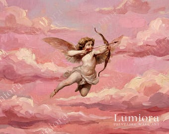 Romantic Cupid Angel Samsung Frame TV Art, Vintage Cupid Oil Painting, Mythological Love God Wall Art, Valentine's Day Decor, 4K, image 4