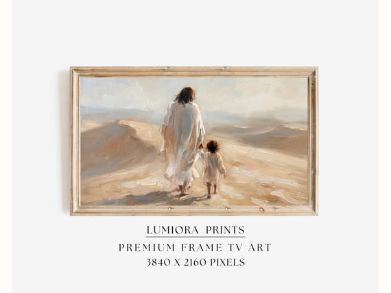 Jesus Walking with Child TV Art