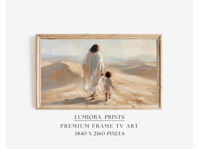 Jesus Walking with Child TV Art