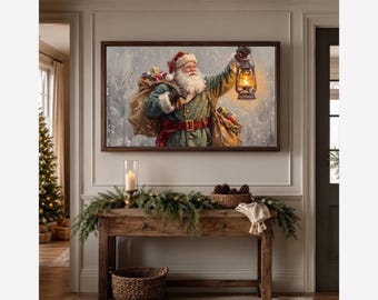 250+ Christmas Frame TV Art, Vintage Holiday Samsung TV Art, Winter TV Background, Festive Smart Tv Wallpaper, Santa Claus Digital Decor, image 5