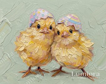 Vintage Easter Baby Chicks Frame Tv Art, Spring Oil Painting Samsung Frame Tv, Cute Chickens Tv Screensaver, 4K Art, image 3