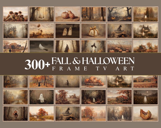 300+ Fall & Halloween Frame TV Art, Vintage Fall Samsung TV…