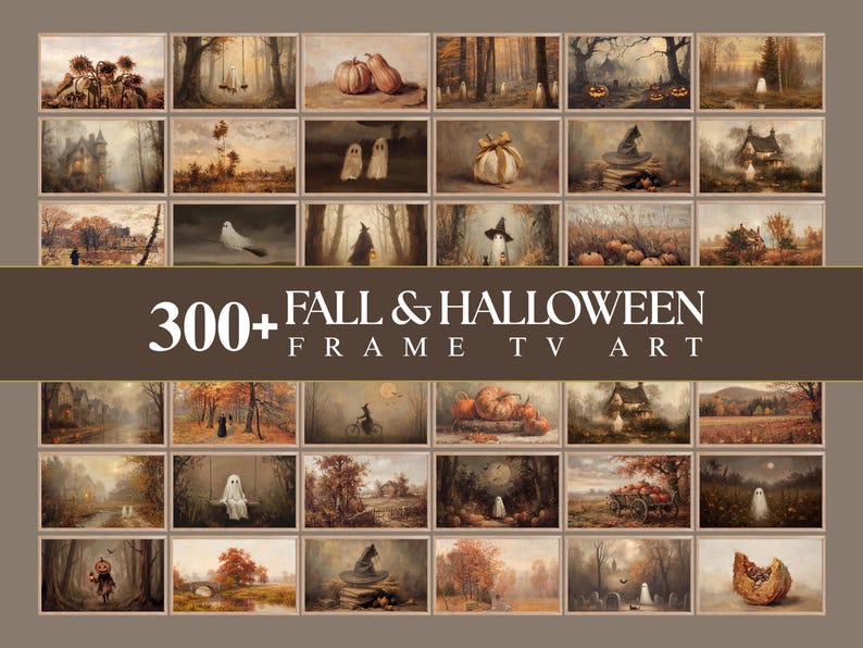 300+ Fall & Halloween Frame TV Art
