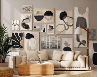 100+ Neutral Abstract Wall Art Set, Boho Gallery Wall Decor (Digital Download), image 5