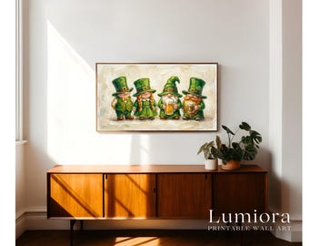 20+ St. Patrick’s Day Samsung Frame TV Art Bundle, Lucky Clover Decor, Irish Holiday Celebration Wall Art, Clovers Oil Painting, Spring 4K, image 6