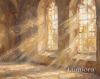 Church Windows Samsung Frame TV Art, Cathedral Light Screen Decor, Christian Religious Oil Painting, Spiritual Faith Background,4K, image 7