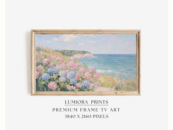 Coastal Hydrangea Samsung Frame TV Art