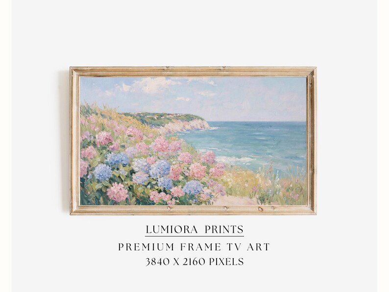 Coastal Hydrangea Samsung Frame TV Art