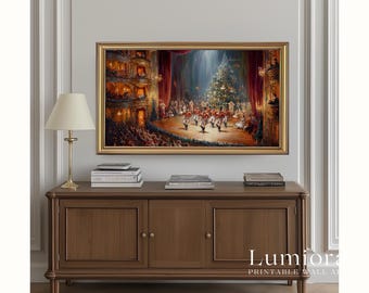 Samsung Frame TV Art Nutcracker Ballet • Classic Christmas Theater Scene • Elegant Holiday Wall Art • Vintage Nutcracker Painting, image 5