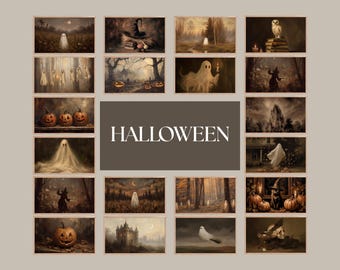 300+ Fall & Halloween Frame TV Art, Vintage Fall Samsung TV Art Bundle, Spooky TV Background, image 7
